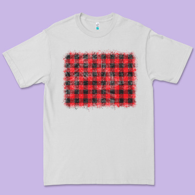 Distressed Buffalo Plaid Background Premium Tee Designed By Cowcowdesign