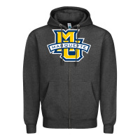 Charcoal Heather marquett Zipper Hoodie - linhVisuals