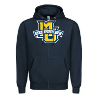 Navy marquett Zipper Hoodie - linhVisuals
