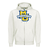 Oatmeal Heather marquett Zipper Hoodie - linhVisuals