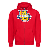 Red marquett Zipper Hoodie - linhVisuals