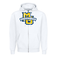 White marquett Zipper Hoodie - linhVisuals