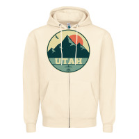 Sandshell utah retro mountain badge Zipper Hoodie - linhVisuals