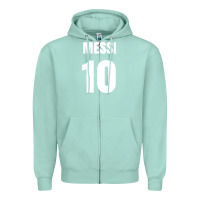 Seafoam messi 10 Zipper Hoodie - linhVisuals