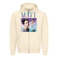 Sandshell matt healy homage Zipper Hoodie - linhVisuals