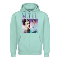 Seafoam matt healy homage Zipper Hoodie - linhVisuals