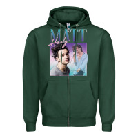 Sports Green matt healy homage Zipper Hoodie - linhVisuals