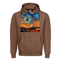Chestnut van gogh never saw gallifrey Zipper Hoodie - linhVisuals