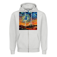 Dove Grey van gogh never saw gallifrey Zipper Hoodie - linhVisuals