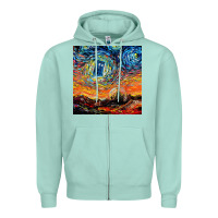 Seafoam van gogh never saw gallifrey Zipper Hoodie - linhVisuals