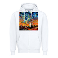 White van gogh never saw gallifrey Zipper Hoodie - linhVisuals