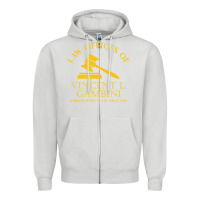 Dove Grey vincent gambini law offices Zipper Hoodie - linhVisuals