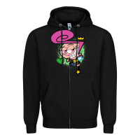 Black wanda Zipper Hoodie - linhVisuals
