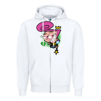 White wanda Zipper Hoodie - linhVisuals