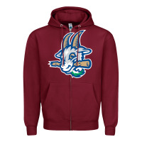 Burgundy hartford-yard-goats Zipper Hoodie - linhVisuals