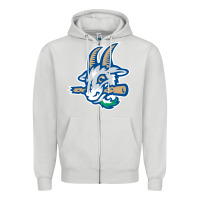 Dove Grey hartford-yard-goats Zipper Hoodie - linhVisuals