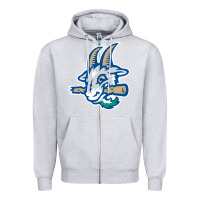 Heather Grey hartford-yard-goats Zipper Hoodie - linhVisuals