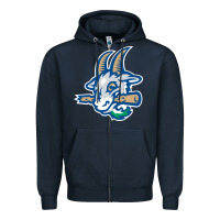 Navy hartford-yard-goats Zipper Hoodie - linhVisuals
