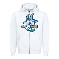 White hartford-yard-goats Zipper Hoodie - linhVisuals