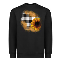 Black sunflower christmas patch Heavyweight Sweatshirt - JahusDesignShop