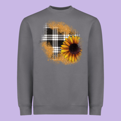 Sunflower Christmas Patch Heavyweight Sweatshirt Designed By Jahusdesignshop
