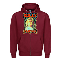 Burgundy #parton vintage Zipper Hoodie - linhVisuals