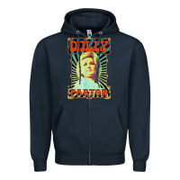 Navy #parton vintage Zipper Hoodie - linhVisuals