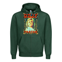 Sports Green #parton vintage Zipper Hoodie - linhVisuals
