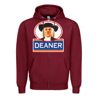 Burgundy deaner oats Zipper Hoodie - linhVisuals