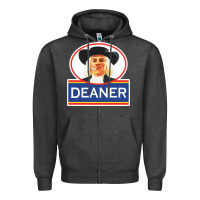 Charcoal Heather deaner oats Zipper Hoodie - linhVisuals