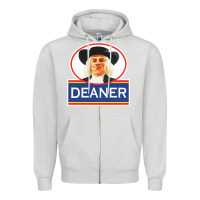 Dove Grey deaner oats Zipper Hoodie - linhVisuals