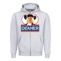 Heather Grey deaner oats Zipper Hoodie - linhVisuals