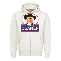 Oatmeal Heather deaner oats Zipper Hoodie - linhVisuals