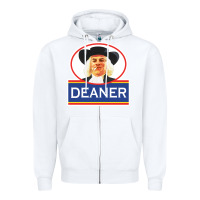 White deaner oats Zipper Hoodie - linhVisuals