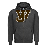 Charcoal Heather jefferson high school Zipper Hoodie - linhVisuals