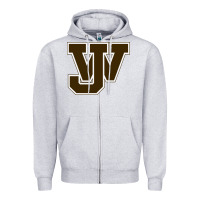 Heather Grey jefferson high school Zipper Hoodie - linhVisuals