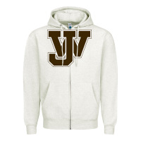 Oatmeal Heather jefferson high school Zipper Hoodie - linhVisuals