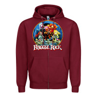 Burgundy fraggle rock classic Zipper Hoodie - linhVisuals