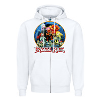 White fraggle rock classic Zipper Hoodie - linhVisuals