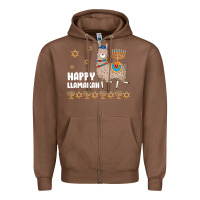 Chestnut happy llamakah llama withorah jewish Zipper Hoodie - linhVisuals