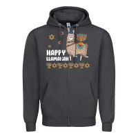 Smoke happy llamakah llama withorah jewish Zipper Hoodie - linhVisuals