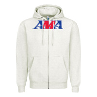 Oatmeal Heather american motorcyclist association (AMA) Zipper Hoodie - linhVisuals
