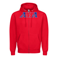 Red american motorcyclist association (AMA) Zipper Hoodie - linhVisuals