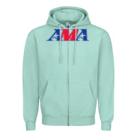 Seafoam american motorcyclist association (AMA) Zipper Hoodie - linhVisuals