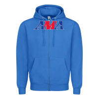 True Royal american motorcyclist association (AMA) Zipper Hoodie - linhVisuals