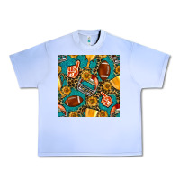 Grape Ice american football winner cup and helmet seamless pattern Urban Heavy Tee - BundleAndBundleShop