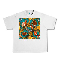Lunar Rock american football winner cup and helmet seamless pattern Urban Heavy Tee - BundleAndBundleShop