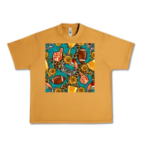 Peanut Butter american football winner cup and helmet seamless pattern Urban Heavy Tee - BundleAndBundleShop