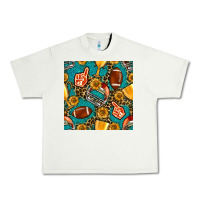 Pistachio american football winner cup and helmet seamless pattern Urban Heavy Tee - BundleAndBundleShop
