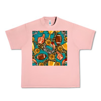 Salmon american football winner cup and helmet seamless pattern Urban Heavy Tee - BundleAndBundleShop